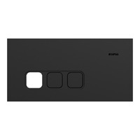 Clipsal Solis 3 Gang Communication Plate Grid & Cover Zen Black