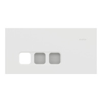 Clipsal Solis 3 Gang Communication Plate Grid & Cover Zen White