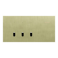 Clipsal Solis T Series 3 Gang Switch Grid & Cover Living Brass