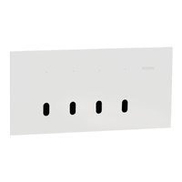 Clipsal Solis T Series 4 Gang Switch Grid & Cover White Ceramic