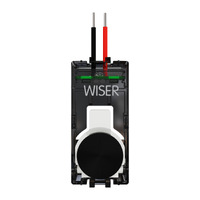 Clipsal Solis T Series Wiser Pushbutton Adaptor + LED Ebony Aluminium