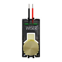 Clipsal Solis T Series Wiser Pushbutton Adaptor + LED Living Brass