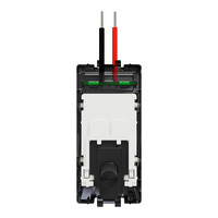 Clipsal Solis T Series Wiser Toggle Adaptor + LED Ebony Aluminium