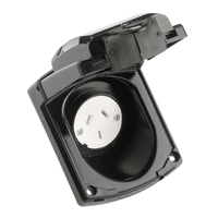 Clipsal 10A Auto Switched Caravan Socket Outlet Black