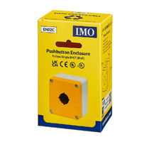 IMO Single Button Pushbutton Enclosure with Yellow Lid IP65 (BG1-YEL)