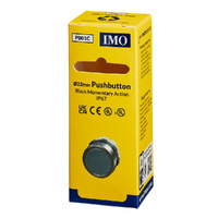 IMO Pushbutton Black | Momentary Action | 22.5mm IP67 (BS3DBLACK)