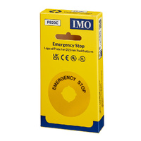 IMO Emergency Stop Label for 22.5mm Pushbuttons (B3-7603-2)