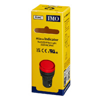 IMO LED Pilot Light Red | 230V AC 22.5mm IP65 (LMB-230-RED)