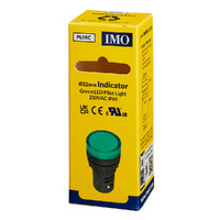 IMO LED Pilot Light Green | 230V AC 22.5mm IP65 (LMB-230-GREEN)