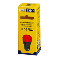 IMO LED Pilot Light Red | 24V AC/DC 22.5mm IP65 (LMB-24-RED)