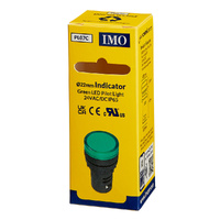 IMO LED Pilot Light Green | 24V AC/DC 22.5mm IP65 (LMB-24-GREEN)