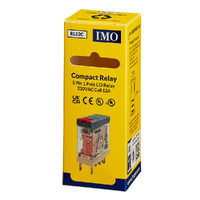 IMO Compact Relay | 5 Pin 1P Changeover | 12A 230V AC Coil (HME11PN230AC)