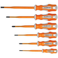 Major Tech 6 Piece 1000V Insulated Slimline Screwdriver Set