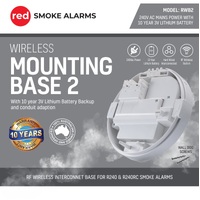 Red Wireless Mounting Base with 10YR Battery Backup